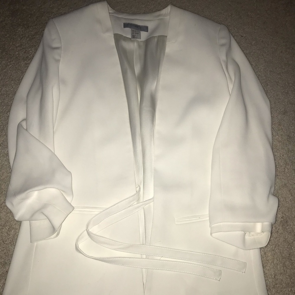 Ladies H&M light weight white blazer